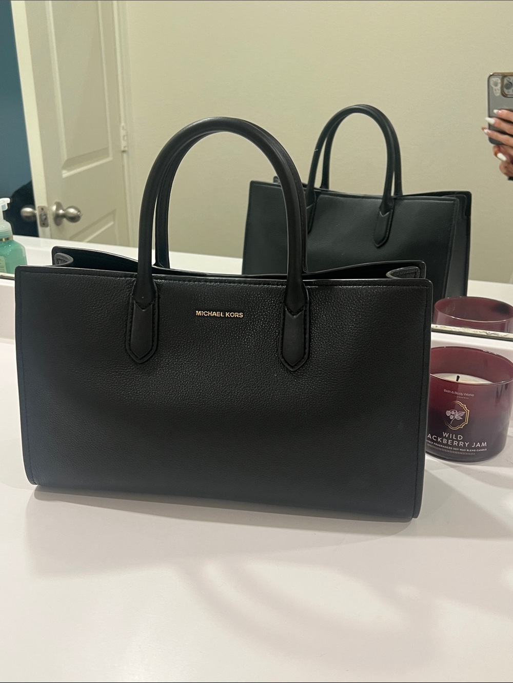Michael Kors soft pebble leather tote